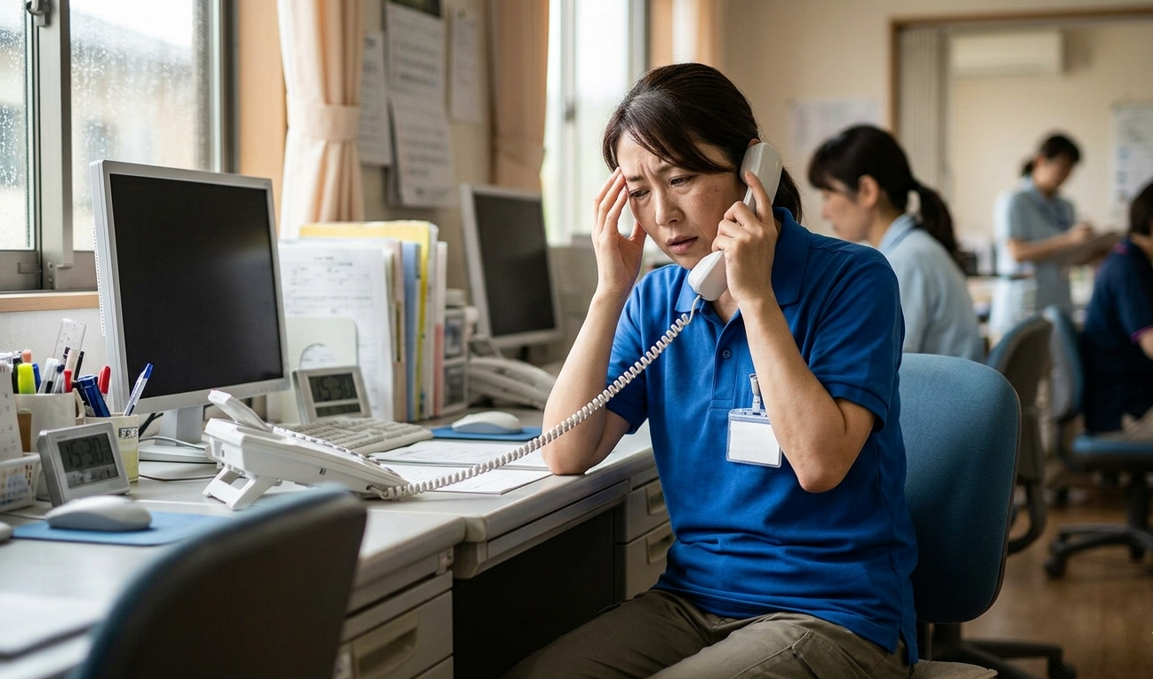 【職員を守る完全ガイド】介護現場のカスハラ具体策と「電話対応」の盲点