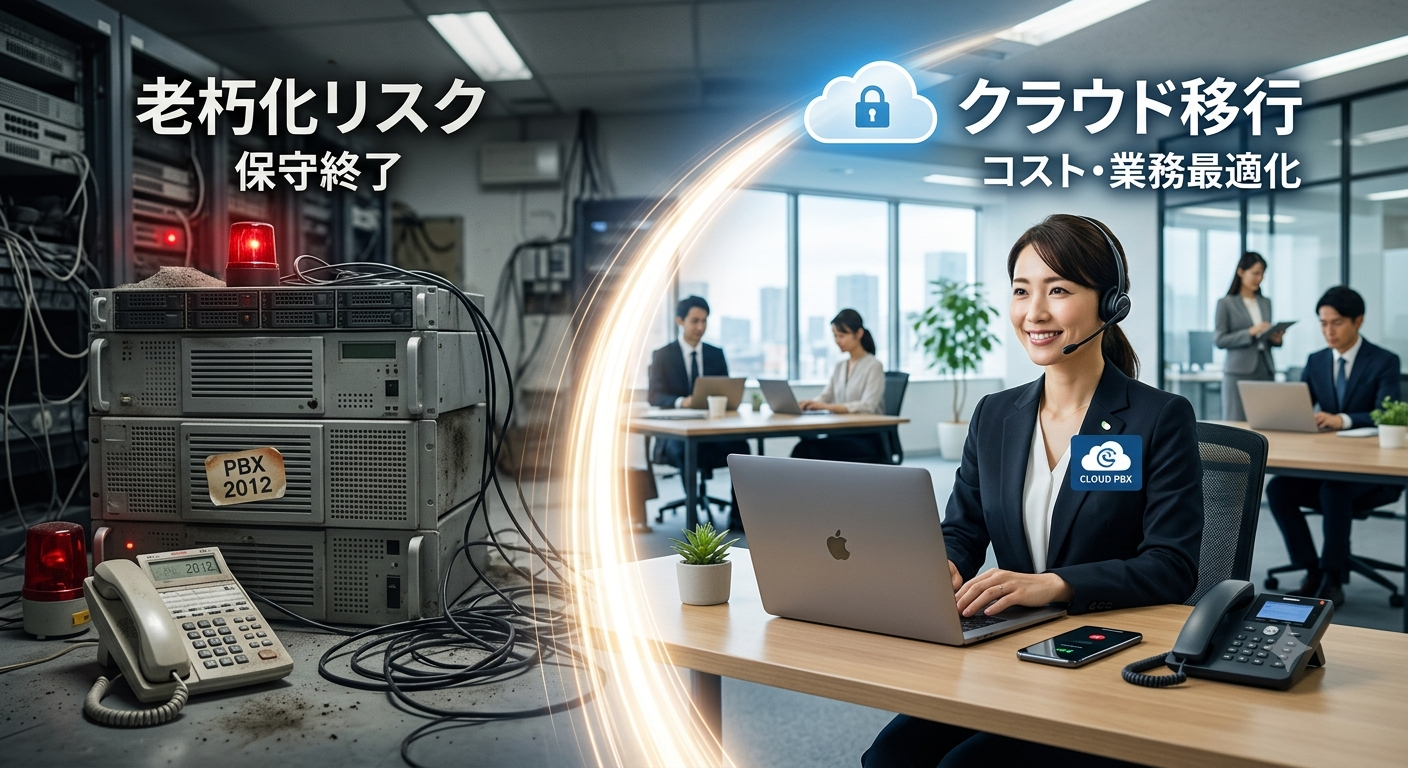 PBXの老朽化によるリスクとは？クラウド移行でコストと業務を最適化する