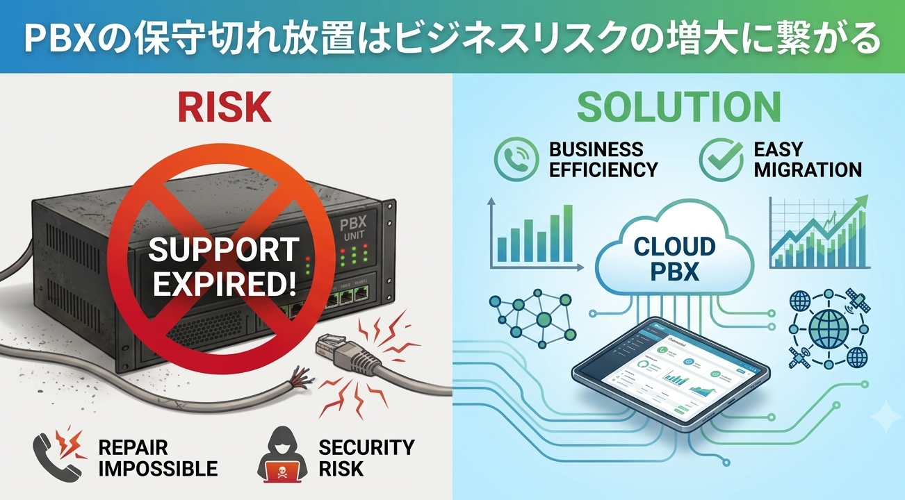 PBX保守切れを放置するリスクとは？オンプレミスからクラウドPBXへの移行ガイド
